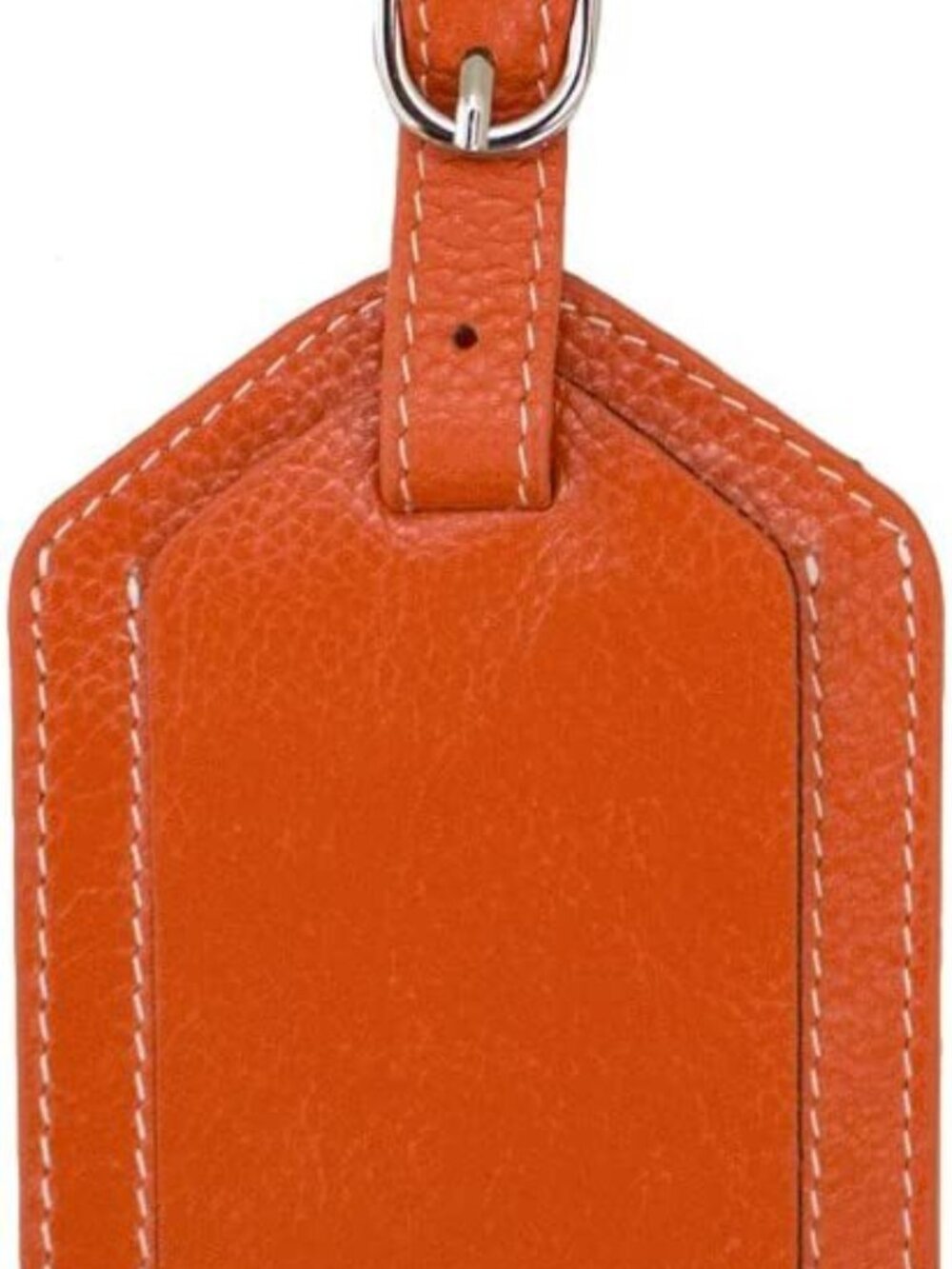 DJNY Genuine Leather Luggage Tag (set of 3) Orange Color